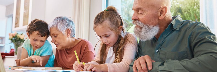 Wider family - grandparents with grandchildren