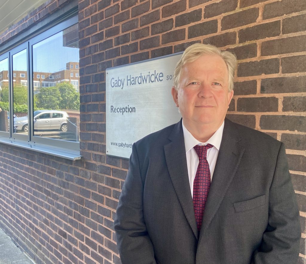 Alan Zeal outside the Gaby Hardwicke Eastbourne Office