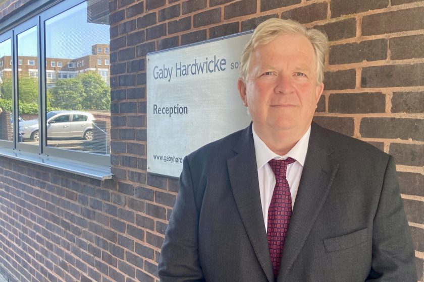 Alan Zeal outside the Gaby Hardwicke Eastbourne Office